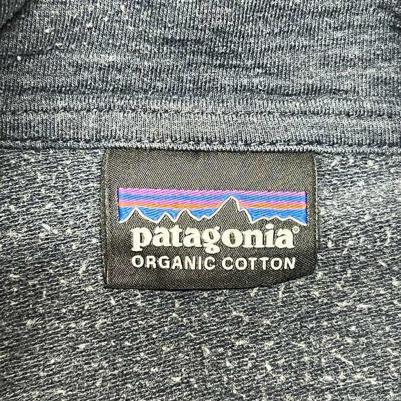 Patagonia Ahnya Pullover Womens XL Navy Blue Organic Cotton 1/4 Zip - Picture 4 of 9